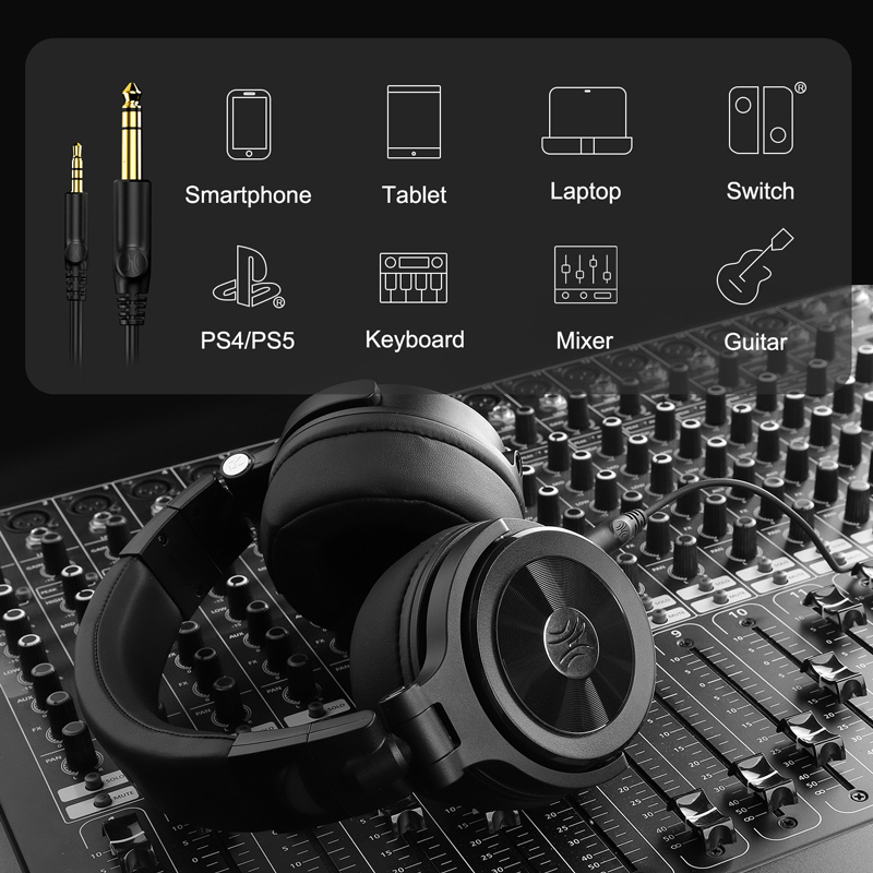 ONEODIO headset Monitor 40, 6.35mm & 3.5mm σύνδεση, Hi-Res, 50mm, μαύρο 12 ONEODIO headset Monitor 40, 6.35mm & 3.5mm σύνδεση, Hi-Res, 50mm, μαύρο - Image 10