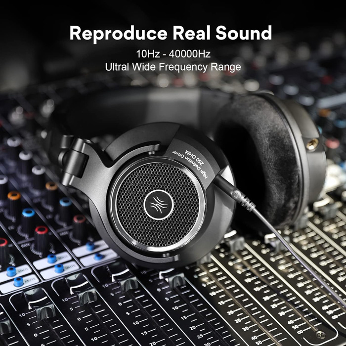 ONEODIO headset Monitor 80, 6.35mm & 3.5mm σύνδεση, Hi-Res, 40mm, μαύρο 8 ONEODIO headset Monitor 80, 6.35mm & 3.5mm σύνδεση, Hi-Res, 40mm, μαύρο - Image 6