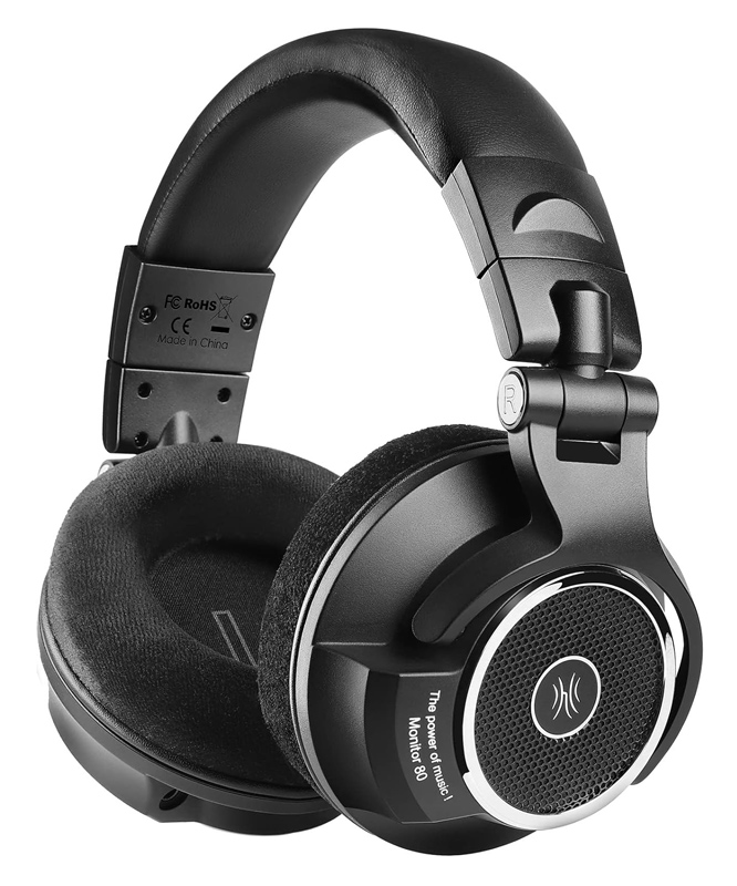 ONEODIO headset Monitor 80, 6.35mm & 3.5mm σύνδεση, Hi-Res, 40mm, μαύρο 3 ONEODIO headset Monitor 80, 6.35mm & 3.5mm σύνδεση, Hi-Res, 40mm, μαύρο