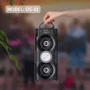 CELEBRAT φορητό ηχείο OS-01, 10W, 1200mAh, Bluetooth, FM, LED, μαύρο 2