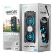 CELEBRAT φορητό ηχείο OS-01, 10W, 1200mAh, Bluetooth, FM, LED, μαύρο 5
