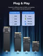ORICO θήκη για M.2 NVME/NGFF SSD OXS2C3-G2, 10Gbps, γκρι 6