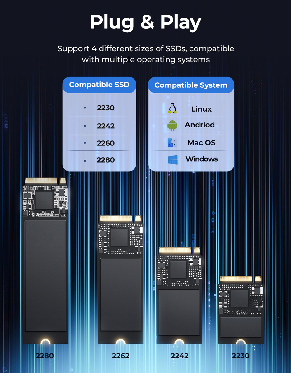 ORICO θήκη για M.2 NVME/NGFF SSD OXS2C3-G2, 10Gbps, γκρι 8 ORICO θήκη για M.2 NVME/NGFF SSD OXS2C3-G2, 10Gbps, γκρι - Image 6