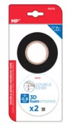 MP foam κολλητική ταινία διπλής όψεως PA515, 19mm, 2.3m, μαύρη, 2τμχ 2