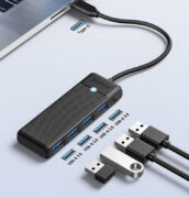 ORICO USB hub PAPW4A-C3, 4x θυρών, 5Gbps, USB-C σύνδεση, μαύρο 7 ORICO USB hub PAPW4A-C3, 4x θυρών, 5Gbps, USB-C σύνδεση, μαύρο 2