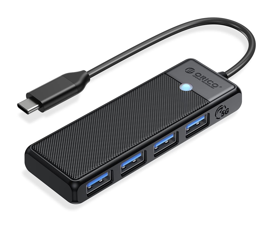 ORICO USB hub PAPW4A-C3, 4x θυρών, 5Gbps, USB-C σύνδεση, μαύρο 3 ORICO USB hub PAPW4A-C3, 4x θυρών, 5Gbps, USB-C σύνδεση, μαύρο
