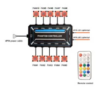 POWERTECH RGB fan controller PCF01-5C με ασύρματο χειριστήριο, 10 connectors 5 POWERTECH RGB fan controller PCF01-5C με ασύρματο χειριστήριο, 10 connectors 2