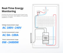 SONOFF smart μετρητής κατανάλωσης ρεύματος POWCT, WiFi, 100A 5