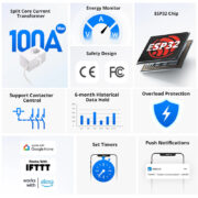 SONOFF smart μετρητής κατανάλωσης ρεύματος POWCT, WiFi, 100A 10