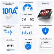 SONOFF smart μετρητής κατανάλωσης ρεύματος POWCT, WiFi, 100A 10