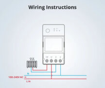 SONOFF smart διακόπτης παρακολούθησης ισχύος POWR320D, Wi-Fi, 20A 6