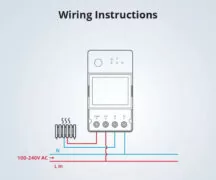SONOFF smart διακόπτης παρακολούθησης ισχύος POWR320D, Wi-Fi, 20A 6