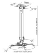 BRATECK βάση projector οροφής PRB-18M, 13.5kg 6 BRATECK βάση projector οροφής PRB-18M, 13.5kg 2