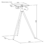 BRATECK βάση projector δαπέδου PRB-24, έως 10kg 6