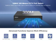 HIMAX PoE switch PS1402E-L, 4x Ethernet PoE & 2x Ethernet θύρες, έως 100Mbps 5