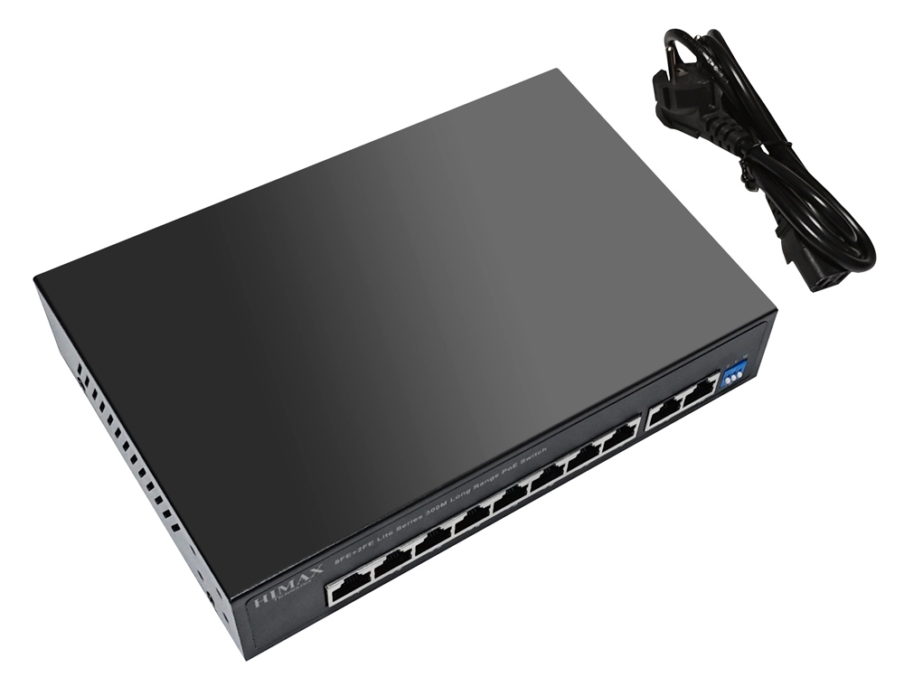 HIMAX PoE switch PS1802E-L, 8x Ethernet PoE & 2x Ethernet θύρες, έως 100Mbps 5 HIMAX PoE switch PS1802E-L, 8x Ethernet PoE & 2x Ethernet θύρες, έως 100Mbps - Image 3