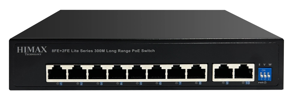 HIMAX PoE switch PS1802E-L, 8x Ethernet PoE & 2x Ethernet θύρες, έως 100Mbps 3 HIMAX PoE switch PS1802E-L, 8x Ethernet PoE & 2x Ethernet θύρες, έως 100Mbps