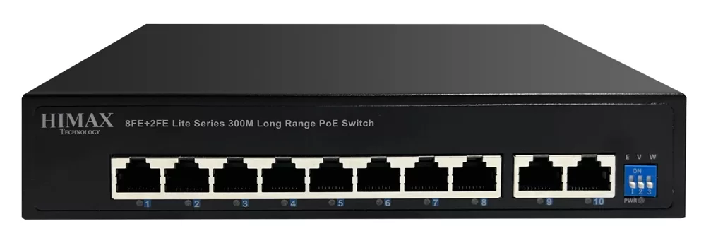 HIMAX PoE switch PS1802E-L, 8x Ethernet PoE & 2x Ethernet θύρες, έως 100Mbps 3 HIMAX PoE switch PS1802E-L, 8x Ethernet PoE & 2x Ethernet θύρες, έως 100Mbps