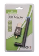 POWERTECH ασύρματος USB αντάπτορας δικτύου PT-1042, 600Mbps, 2.4/5GHz 4
