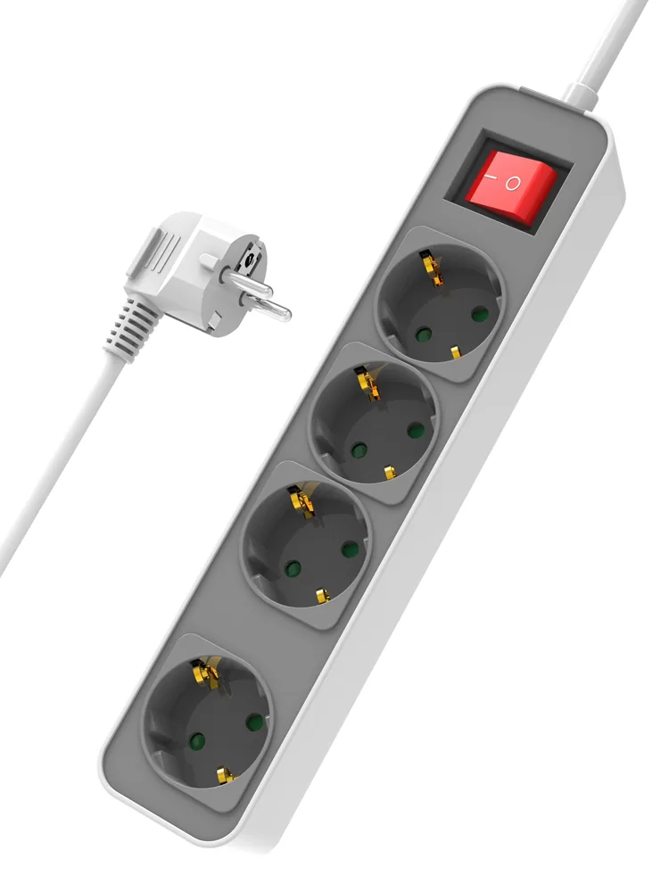 POWERTECH πολύπριζο ασφαλείας PT-1056, 4x schuko, 16A, 1.4m, λευκό 3 POWERTECH πολύπριζο ασφαλείας PT-1056, 4x schuko, 16A, 1.4m, λευκό