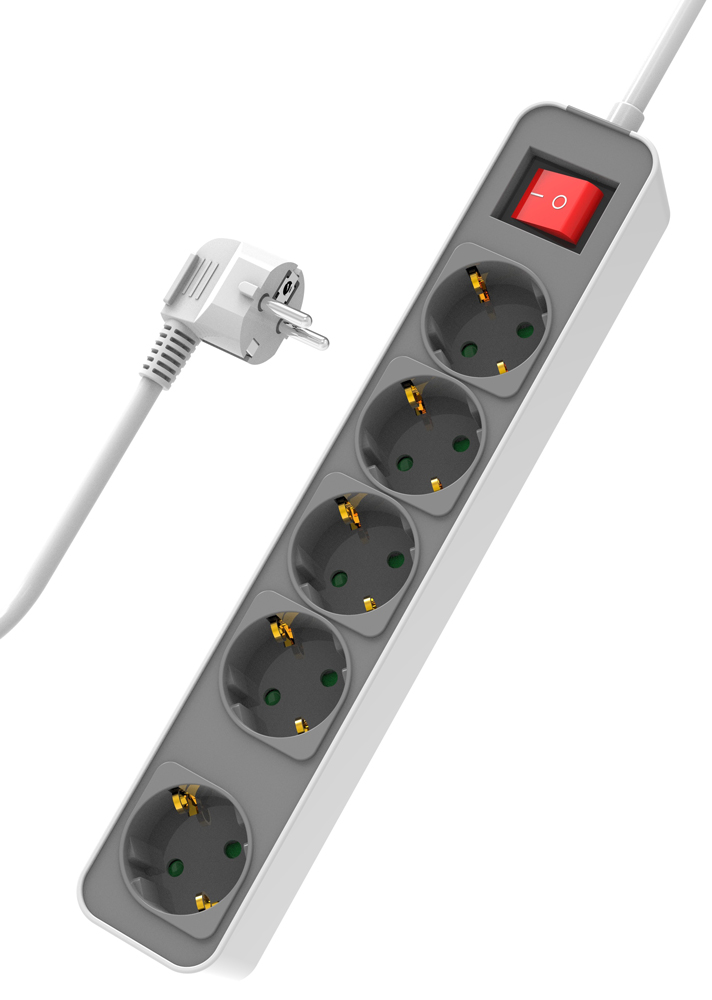 POWERTECH πολύπριζο ασφαλείας PT-1057, 5x schuko, 16A, 1.4m, λευκό 3 POWERTECH πολύπριζο ασφαλείας PT-1057, 5x schuko, 16A, 1.4m, λευκό