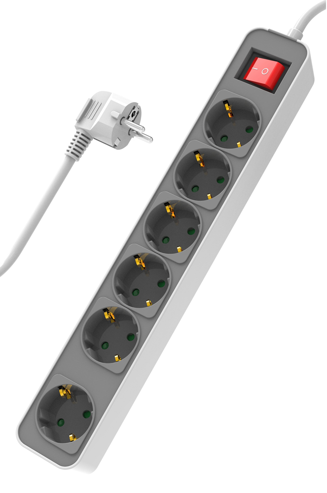 POWERTECH πολύπριζο ασφαλείας PT-1058, 6x schuko, 16A, 1.4m, λευκό 3 POWERTECH πολύπριζο ασφαλείας PT-1058, 6x schuko, 16A, 1.4m, λευκό