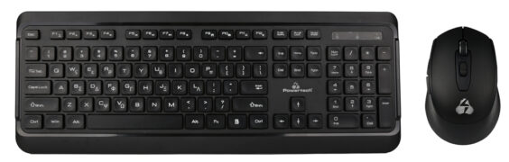 POWERTECH set ποντίκι & πληκτρολόγιο PT-1060, ασύρματο, 1600DPI, μαύρο