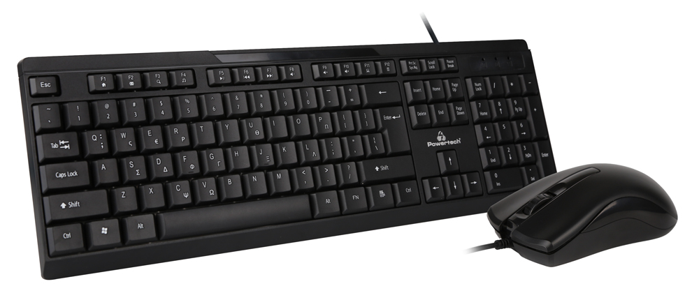 POWERTECH set ποντίκι & πληκτρολόγιο PT-1068, ενσύρματο, 1000DPI, μαύρο 4 POWERTECH set ποντίκι & πληκτρολόγιο PT-1068, ενσύρματο, 1000DPI, μαύρο - Image 2