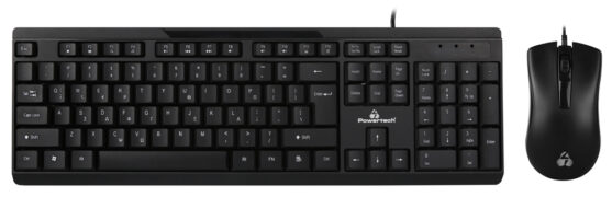 POWERTECH set ποντίκι & πληκτρολόγιο PT-1068, ενσύρματο, 1000DPI, μαύρο