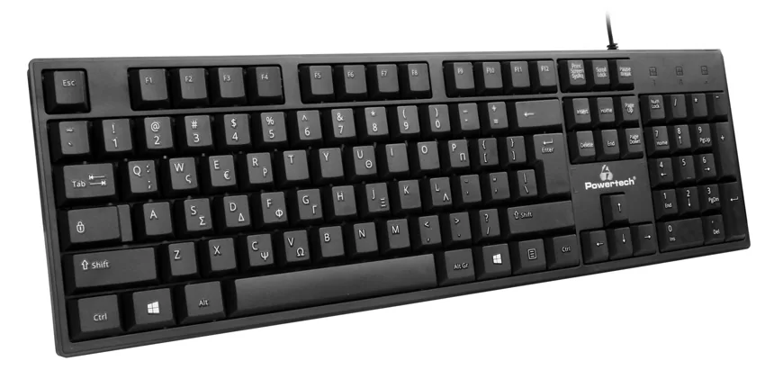 POWERTECH πληκτρολόγιο PT-1074, ενσύρματο, EN/GR, μαύρο 4 POWERTECH πληκτρολόγιο PT-1074, ενσύρματο, EN/GR, μαύρο - Image 2