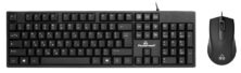 POWERTECH set ποντίκι & πληκτρολόγιο PT-1075, ενσύρματο, 1000DPI, μαύρο
