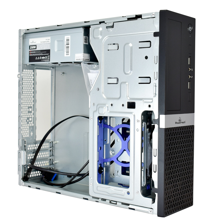 POWERTECH PC Case PT-1099 με 250W PSU, Micro-ATX, 356x102x338mm, μαύρο 4 POWERTECH PC Case PT-1099 με 250W PSU, Micro-ATX, 356x102x338mm, μαύρο - Image 2