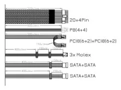 POWERTECH τροφοδοτικό για PC PT-1104, 250W, TFX, 80mm Fan 4