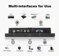 POWERTECH οθόνη LED PT-1108 8" 1024x768, IPS, HDMI/VGA/AV/BNC/USB, μαύρη 6 POWERTECH οθόνη LED PT-1108 8" 1024x768, IPS, HDMI/VGA/AV/BNC/USB, μαύρη 2