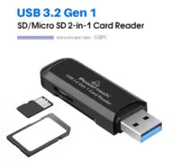 POWERTECH card reader PT-1112 για SD & micro SD, USB 3.2, 5Gbps, μαύρο 2