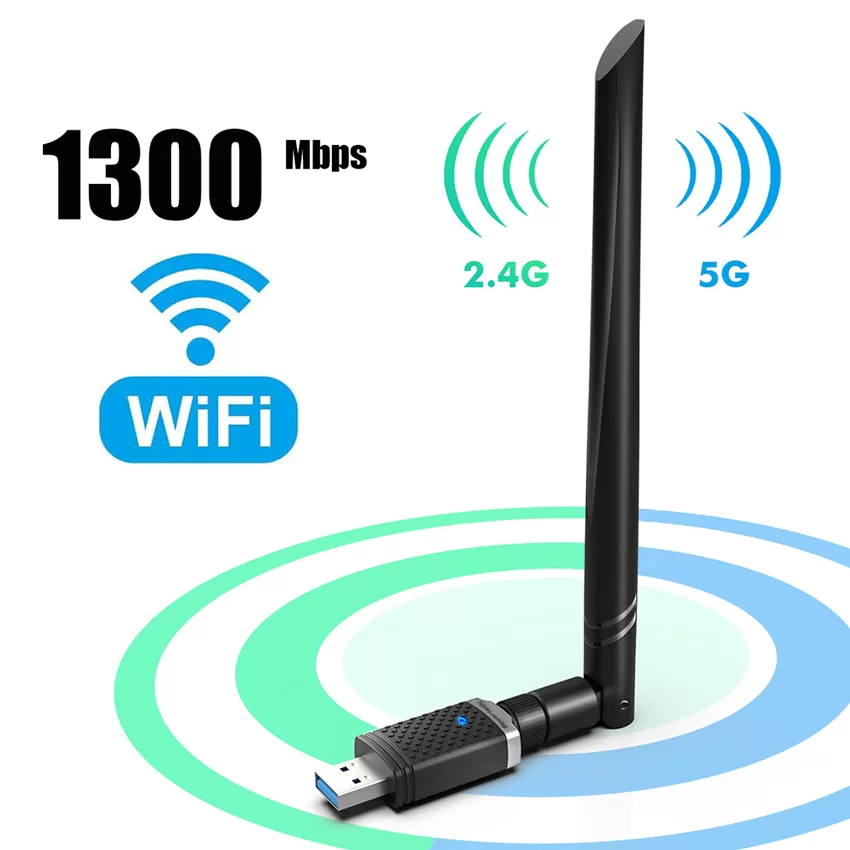 POWERTECH ασύρματος USB αντάπτορας δικτύου PT-1132, 1300Mbps, 2.4/5GHz 4 POWERTECH ασύρματος USB αντάπτορας δικτύου PT-1132, 1300Mbps, 2.4/5GHz - Image 2