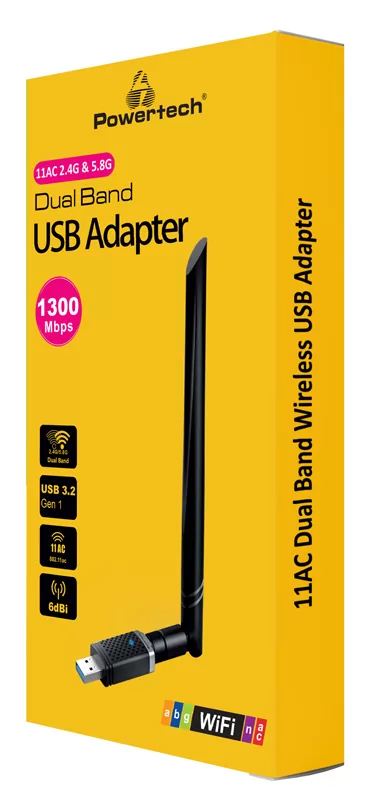 POWERTECH ασύρματος USB αντάπτορας δικτύου PT-1132, 1300Mbps, 2.4/5GHz 6 POWERTECH ασύρματος USB αντάπτορας δικτύου PT-1132, 1300Mbps, 2.4/5GHz - Image 4