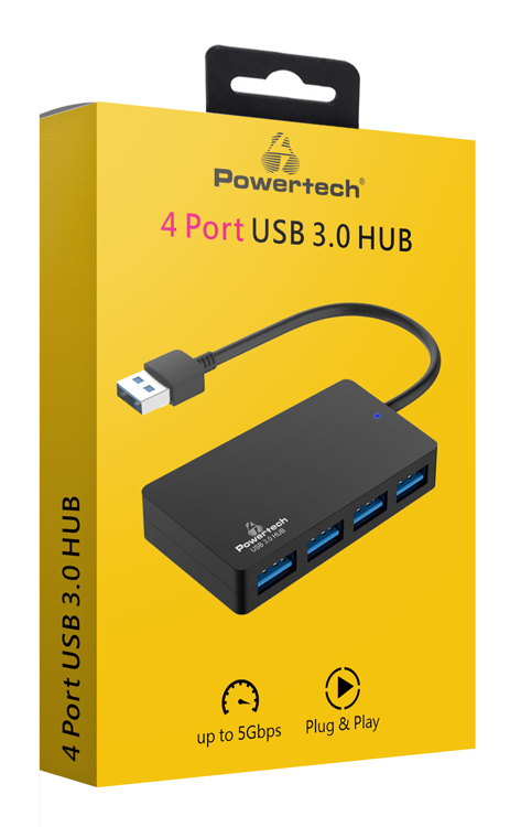 POWERTECH USB hub PT-1145, 4x θυρών, 5Gbps, USB σύνδεση, μαύρο 4 POWERTECH USB hub PT-1145, 4x θυρών, 5Gbps, USB σύνδεση, μαύρο - Image 2