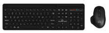 POWERTECH set ποντίκι & πληκτρολόγιο PT-1154, 2.4GHz & Bluetooth, μαύρο