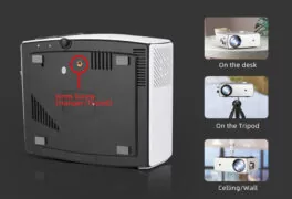 POWERTECH LED βιντεοπροβολέας PT-1158, ηχείο, 1080p, 210 ANSI lm, λευκός 6