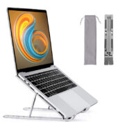 POWERTECH μεταλλική βάση laptop PT-1160, έως 18", foldable, ασημί 2