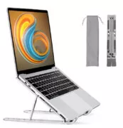 POWERTECH μεταλλική βάση laptop PT-1160, έως 18", foldable, ασημί 2