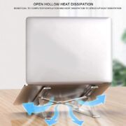 POWERTECH μεταλλική βάση laptop PT-1160, έως 18", foldable, ασημί 6