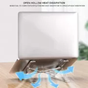 POWERTECH μεταλλική βάση laptop PT-1160, έως 18", foldable, ασημί 6