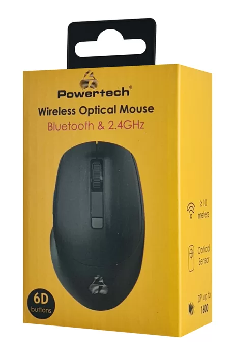 POWERTECH ασύρματο ποντίκι PT-1164, 2.4GHz & Bluetooth, 1600DPI, μαύρο 5 POWERTECH ασύρματο ποντίκι PT-1164, 2.4GHz & Bluetooth, 1600DPI, μαύρο - Image 3