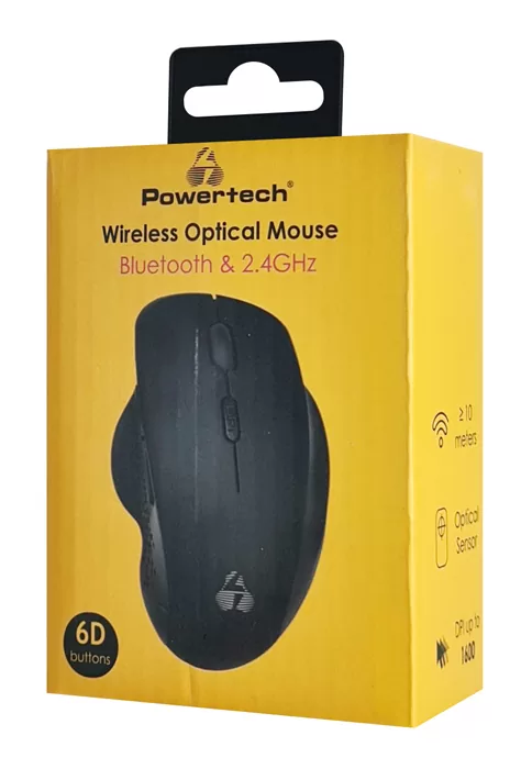 POWERTECH ασύρματο ποντίκι PT-1165, 2.4GHz & Bluetooth, 1600DPI, μαύρο 5 POWERTECH ασύρματο ποντίκι PT-1165, 2.4GHz & Bluetooth, 1600DPI, μαύρο - Image 3