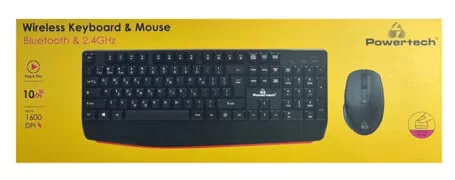POWERTECH set ποντίκι & πληκτρολόγιο PT-1167, 2.4GHz & Bluetooth, μαύρο 8