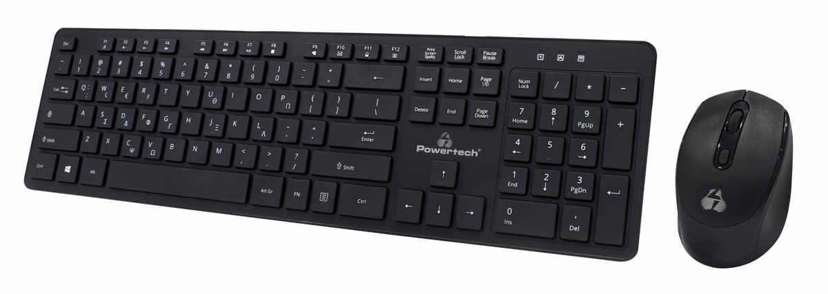 POWERTECH set ποντίκι & πληκτρολόγιο PT-1189, ασύρματο, 1600DPI, μαύρο 4 POWERTECH set ποντίκι & πληκτρολόγιο PT-1189, ασύρματο, 1600DPI, μαύρο - Image 2