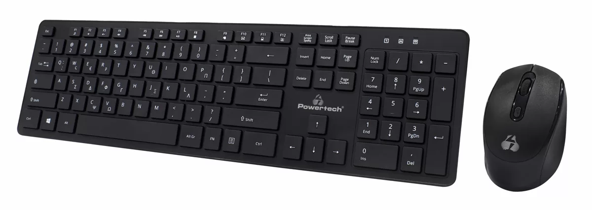 POWERTECH set ποντίκι & πληκτρολόγιο PT-1189, ασύρματο, 1600DPI, μαύρο 4 POWERTECH set ποντίκι & πληκτρολόγιο PT-1189, ασύρματο, 1600DPI, μαύρο - Image 2