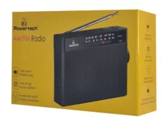 POWERTECH φορητό ραδιόφωνο PT-1244 με πτυσσόμενη κεραία, μαύρο 4